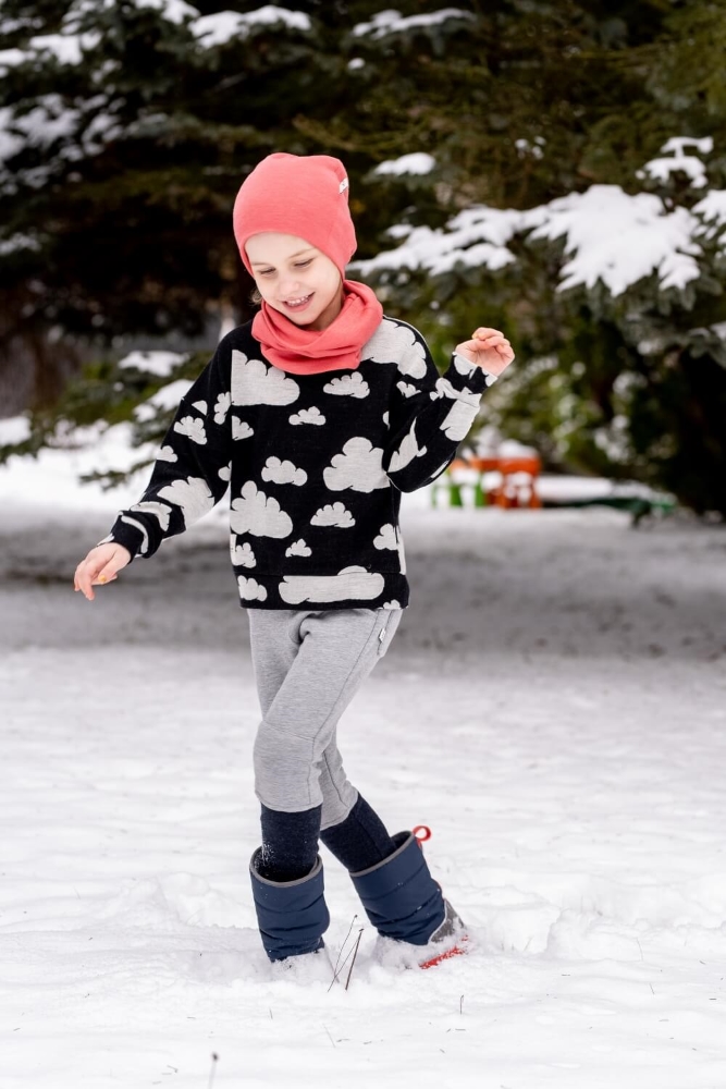 Merino blouse with clouds for children - MeriTales image 3