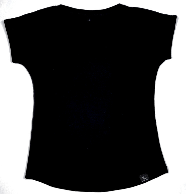 Merino wool t-shirt for woman black - Good Wool image 1