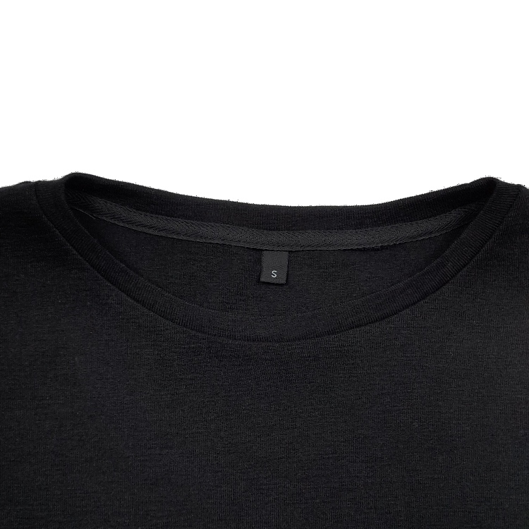 Merino wool t-shirt for woman black - Good Wool image 2