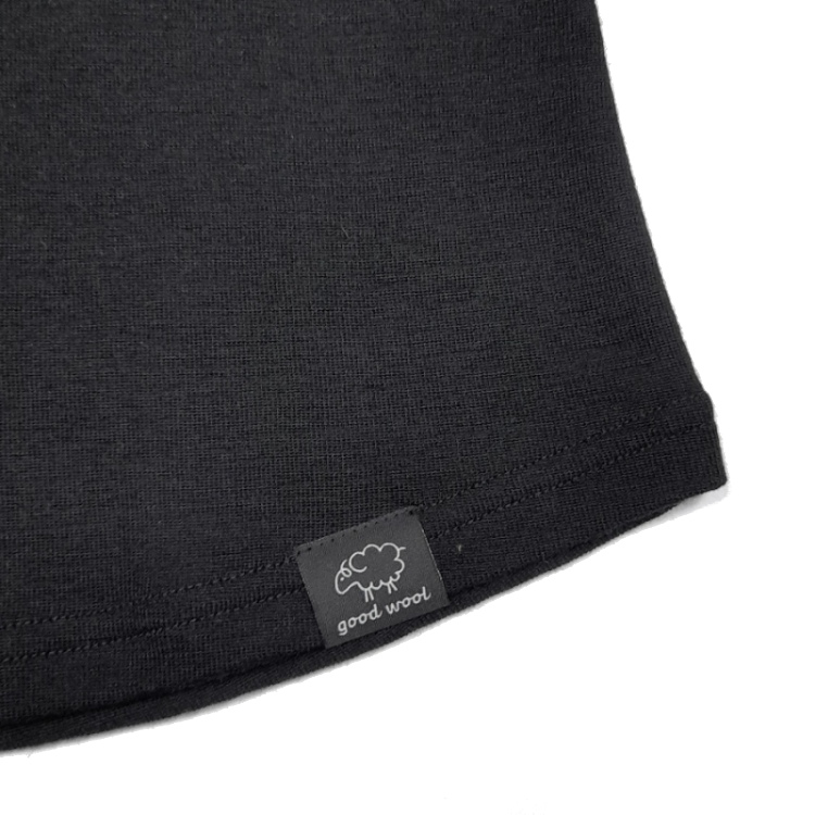 Merino wool t-shirt for woman black - Good Wool image 3