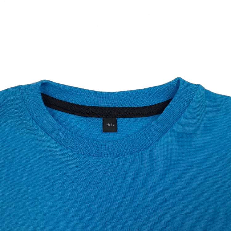 Kids t-shirt merino wool  teal - Good Wool image 2